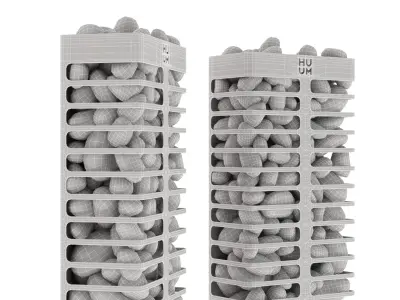 Huum electric sauna heater set 3D model
