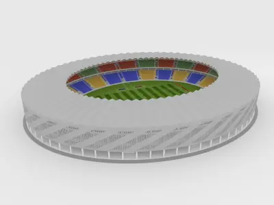 Soccer Stadium 02 3D model purchase