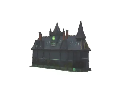 Haunted Mansion Low-poly 3D model