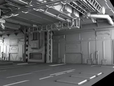 Sci Fi HANGAR 2 3D model