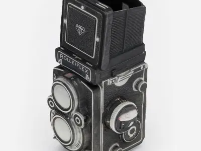 Rolleiflex TLR  medium format Film Camera 3D model