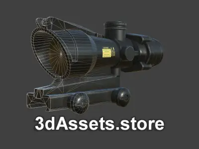 Weapon - Scope - 07 - Scope4X Low-poly 3D model