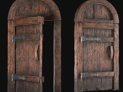 Medieval Door Low-poly 3D model purchase