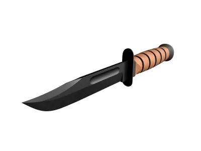 military combat knife 3D model purchase