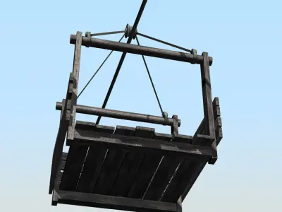 Rope way Low-poly 3D model
