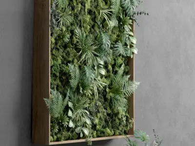 Square Green Moss Set 150cm x 150cm 3D model