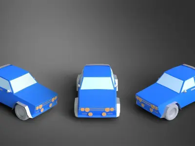 low poly cars Free low-poly 3D model by TreasureHunt
