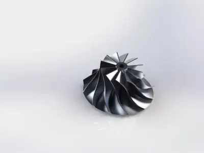 Compressor wheel 3D model