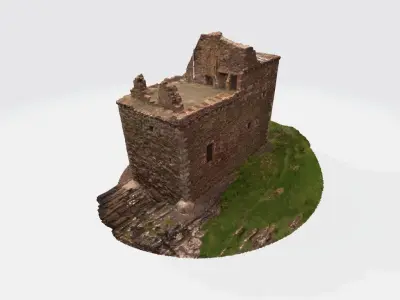 Portencross Castle 3D print model