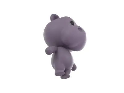 Character021 Hippo 3D model
