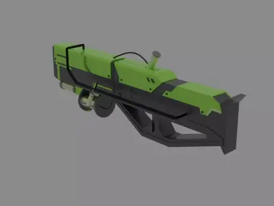 Sci-fi Rifle Low-poly 3D model 7