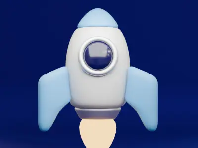 Rocket Free low-poly 3D model