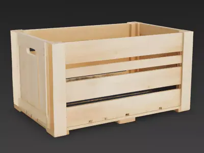 Realistic Classic Wooden Crate 3D Model Low-poly 3D model