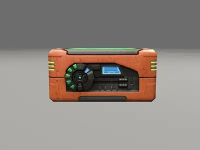 scifi orange crate 3D model