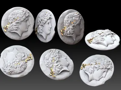 Alexander the Great v2 cnc  relief 3D print model