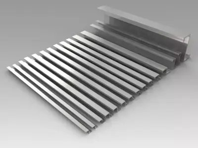 Metallic profile 3D model