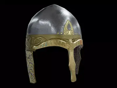 Viking Helmet Spangenhelm Low-poly 3D model