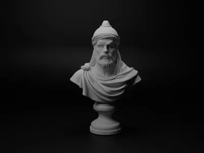 Berber Warrior Bust Chess 3D print model order