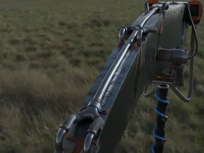 Fire-Spitting mechanical Scythe 3D model