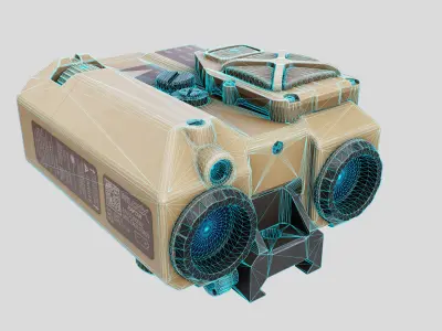 Wilcox Raptar-S Laser Range Finder Low-poly 3D model