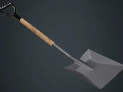 Spade 1A Low-poly 3D model
