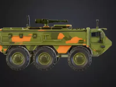 SISU XA185 Armored Personnel Carrier Low-poly 3D model