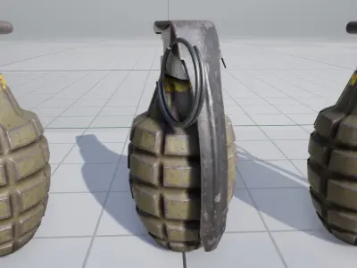 MK2 Hand Grenade Low-poly 3D model buy