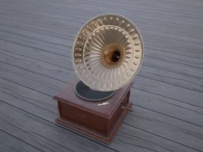 Vintage Gramophone 3D model