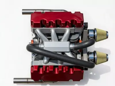 V8 engine motor simple 3D print model