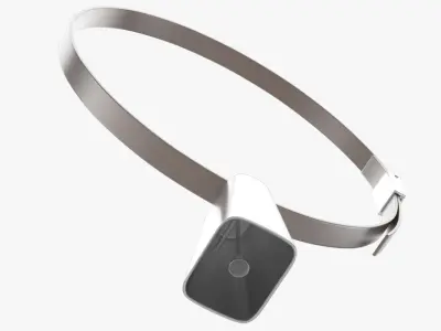 Cowbell necklace with cord 3D model