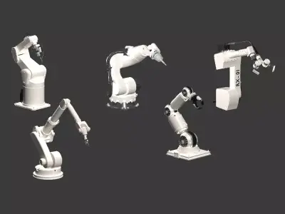 industrial robotic arms 3D model