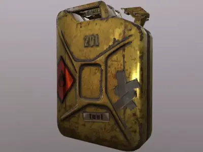 Military Jerry Can Low-poly 3D model