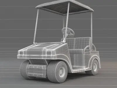 Golf cart 3D model purchase