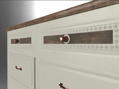 Furniture Chests of Drawers Cottage Low-poly 3D model