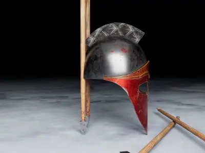 spartan helmet Low-poly 3D model purchase