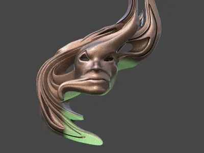 Snow white liquid mask 1 3D model