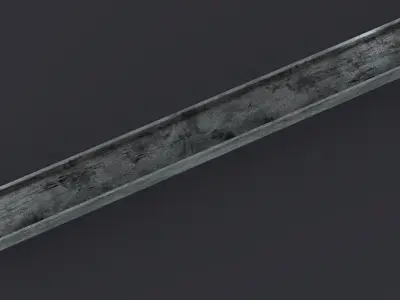 Angle Steel Beam CLR10 Low-poly Model Low-poly 3D model