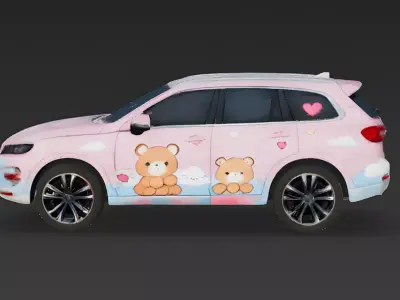 Cupid Arrow Racing SUV 3D Model Low-poly 3D model