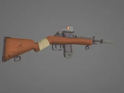 iconic slinger arms Low-poly 3D model