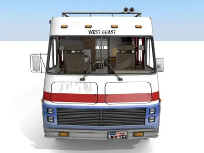 80s Motorhome Low-poly 3D model