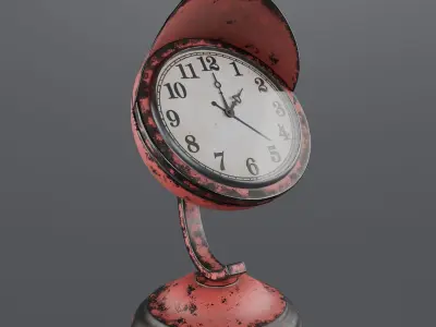 Vintage table clock 3D model
