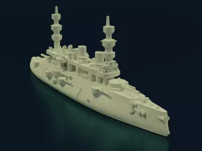Battleship Charles Martel 3D print model