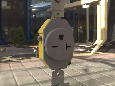 Device Yoke Low Poly 3D Model Low-poly 3D model