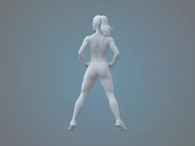 Modern Female Athlete Sculpture PM-67 3D print model