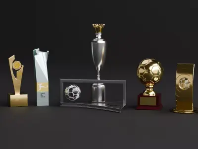 Every Football Awards Collection Low-poly 3D model