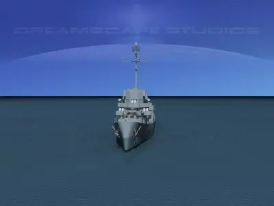 Evarts Class Destroyer DE270 USS Gillette 3D model