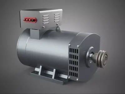 ELECTRIC MOTOR GENERATOR ALTERNATOR DYNAMO POWER PLANT ENERGY KW 3D model