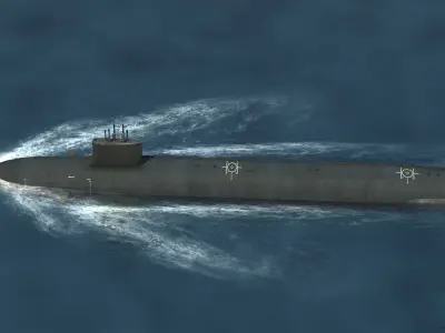 Seawolf Attack Submarine 3D model