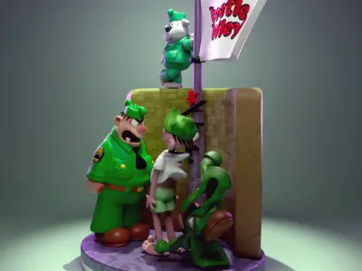 Beetle Bailey 3D print model