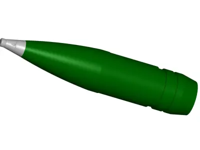 100 mm mortar rocket 3D model